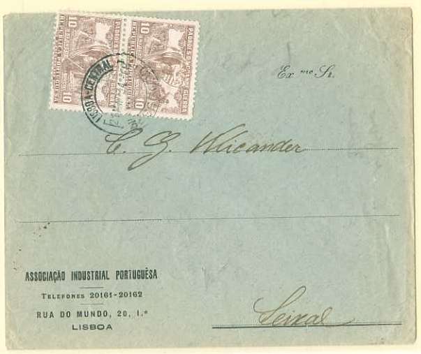 20Lis_116.jpg -     Lote:     116             Descrição:     Cartas publicitárias * Hotéis * Avenida Palace Hotel. Sobrescrito circulado registado com par de selos Ceres de 5 ctvs azul-escuro de Lisboa para a Suiça, censurado em França.         Carta        Valor Base:     &euro; 6,00     Valor Venda:     &euro;      