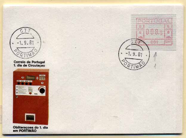 20Lis_118.jpg -     Lote:     118             Descrição:     1981 - Correios e Telecomunicações de Portugal. Máquina Frama. CE ETQ1. Lote de 4 sobrescritos comemorativos do 1.º dia de circulação, com etiquetas de 8$50 das máquinas 001, 005, 006 e 007, obliteradas com os respectivos carimbos datados de 01.09.81.         FDC's        Valor Base:     &euro; 40,00     Valor Venda:     &euro;      
