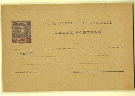 20Lis_284.jpg -     Lote:     284             Descrição:     1906 - D. Carlos I Mouchon. Iniciais dos três distritos açorianos "A-H-PD" e algarismos a vermelho. OM23, 20 reis violeta escuro em papel camurça. Prova com sobrecarga SPECIMEN a preto.         PRV        Valor Base:     &euro; 5,00     Valor Venda:     &euro;      