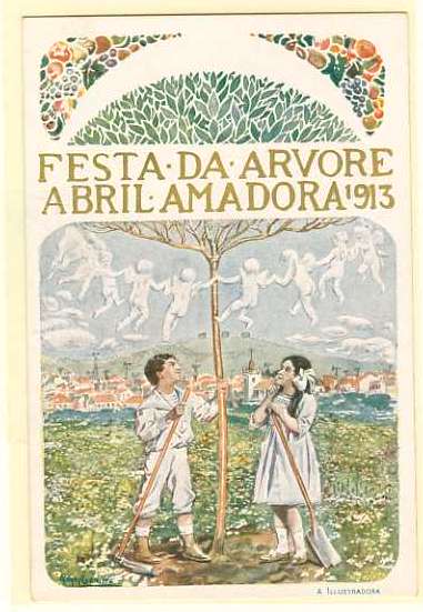 20Lis_449.jpg -     Lote:     449             Descrição:     Publicidade. A Festa da Árvore / Abril. Amadora 1913. Postal ilustrado novo.         PI        Valor Base:     &euro; 80,00     Valor Venda:     &euro;      