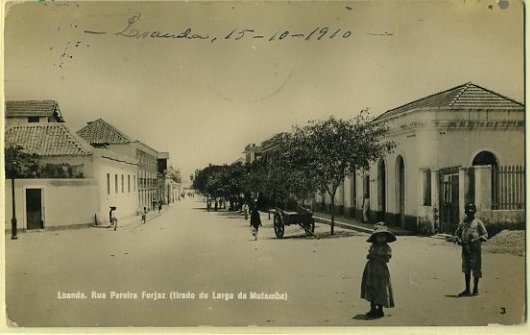 20Lis_456.jpg -     Lote:     456             Descrição:     Luanda - Rua Pereira Forjaz (tirado do Largo da Mutamba). Postal ilustrado fotográfico circulado em 15.10.1910.         PI        Valor Base:     &euro; 5,00     Valor Venda:     &euro;      
