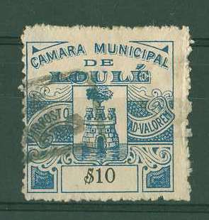 20Lis_499.jpg -     Lote:     499             Descrição:     1921 - Câmara Municipal de Loulé. Brasão Municipal. Imposto ad Valorem. PB33, $10 azul.         O        Valor Base:     &euro; 5,00     Valor Venda:     &euro;      