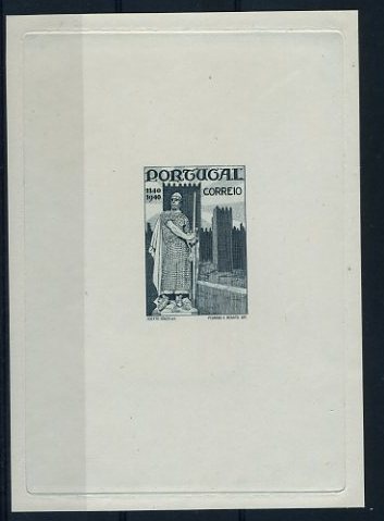 20Lis_668.jpg -     Lote:     668             Descrição:     1940 - Centenários da Fundação e Restauração. Tipo IV /Jan.-Fev.). Prova de cunho em ardósia OM2255. MB         PRV        Valor Base:     &euro; 75,00     Valor Venda:     &euro;      
