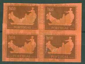 20Lis_704.jpg -     Lote:     704             Descrição:     1954 - 150 Anos da Fundação da Secretaria de Estado dos Negócios da Fazenda. CE795, 1$50. Quadra em castanho s/ salmão amarelo. No verso impressão do centro e moldura em castanho. R.         PRV        Valor Base:     &euro; 20,00     Valor Venda:     &euro;      