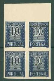 20Lis_720.jpg -     Lote:     720             Descrição:     1940 - Porteado * Tipo "Algarismo ladeado de ramos". CE POR55, $10 azul escuro. Quadra de provas não denteadas, bordo superior de folha, não gomadas, em papel liso branco médio. Não catalogado por OM.         PRV        Valor Base:     &euro; 15,00     Valor Venda:     &euro;      