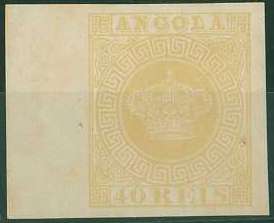 20Lis_751.jpg -     Lote:     751             Descrição:     1881/85 - Tipo Coroa. CE13, 40 reis amarelo. Prova, bordo esquerdo de folha, não denteada.         PRV        Valor Base:     &euro; 15,00     Valor Venda:     &euro;      