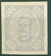 20Lis_752.jpg -     Lote:     752             Descrição:     1894 - D. Carlos I Diogo Neto. Prova não denteada de 20 reis, na cor violeta claro impressa em papel porcelana, não gomado.         PRV        Valor Base:     &euro; 15,00     Valor Venda:     &euro;      