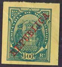 20Lis_787.jpg -     Lote:     787              Descrição:     1911 - Tipo Elefante com sobrecarga República. 400 reis azul sobre amarelo, não denteada, sem goma.         PRV        Valor Base:     &euro; 5,00     Valor Venda:     &euro;      