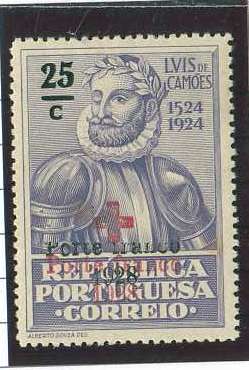 20Lis_832.jpg -     Lote:     832              Descrição:     1928 - Privativos. Cruz Vermelha Portuguesa. Selos do 4.º Centenário do Nascimento de Luís de Camões com sobrecarga. Lote de quatro selos CE CVP13, 25 ctvs violeta, com dupla sobrecarga, uma a vermelho e outra a preto. R.         **        Valor Base:     &euro; 5,00     Valor Venda:     &euro;      