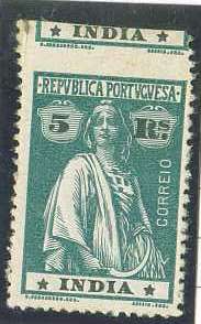20Lis_908.jpg -     Lote:     908             Descrição:     1913 - Ceres. CE260, 5 reis verde escuro, não denteado no bordo superior.         *        Valor Base:     &euro; 3,00     Valor Venda:     &euro;      