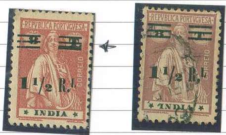 20Lis_911.jpg -     Lote:     911             Descrição:     1931/32 - Ceres, com sobretaxa. CE325, 1.5 real s/ 8 T, com duplo traço a anular o valor primitivo + um exemplar normal para comparação.         *        Valor Base:     &euro; 5,00     Valor Venda:     &euro;      
