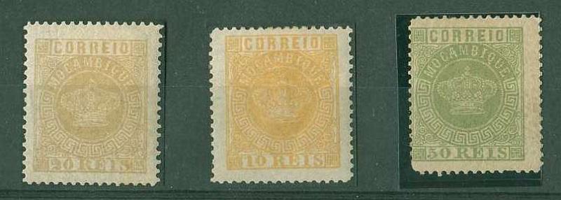20Lis_922.jpg -     Lote:     922             Descrição:     1876/1885 - Tipo Coroa. Falsos Fournier. Lote de 3 selos falsos de 10 reis amarelo.laranja, 20 reis bistre e 50 reis verde.         **        Valor Base:     &euro; 3,00     Valor Venda:     &euro;      
