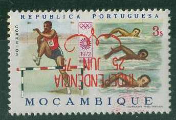 20Lis_940.jpg -     Lote:     940             Descrição:     Moçambique * Palops. 1975 - Independência. CE9, 3$00. Selo com a sobrecarga invertida.         ***        Valor Base:     &euro; 5,00     Valor Venda:     &euro;      