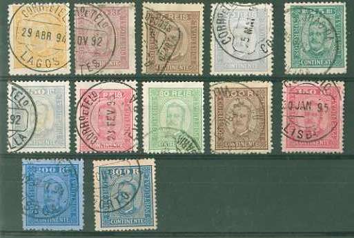 20Lis_1029.jpg -     Lote:     1029             Descrição:     1892/93 - D. Carlos I, Diogo Neto. CE68/79. Série completa. Valor aproximado de catálogo &euro; 448,00.         O        Valor Base:     &euro; 60,00     Valor Venda:     &euro;      