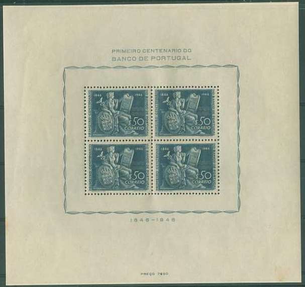 20Lis_1145.jpg -     Lote:     1145             Descrição:     1946 - Centenário do Banco de Portugal. Bloco n.º 11. valor de catálogo &euro; 248,00.         BLC***        Valor Base:     &euro; 40,00     Valor Venda:     &euro;      