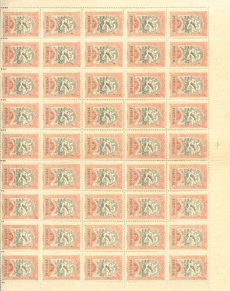20Lis_1151.jpg -     Lote:     1151             Descrição:     1928 - Imposto Postal. Jogos Olímpicos. CE IP21, 15 ctvs rosa e preto. Folha completa de 90 selos. Valor de catálogo &euro; 729,00.         ***        Valor Base:     &euro; 35,00     Valor Venda:     &euro;      