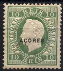 20Lis_1164.jpg -     Lote:     1164             Descrição:     1882/84 - D. Luís I, fita direita. Sobrecarga D. CE37, 10 reis verde amarelo, denteado 12.5, com três ligeiros pontos de óxido no verso. Valor de catálogo &euro; 84,80.         **        Valor Base:     &euro; 10,00     Valor Venda:     &euro;      