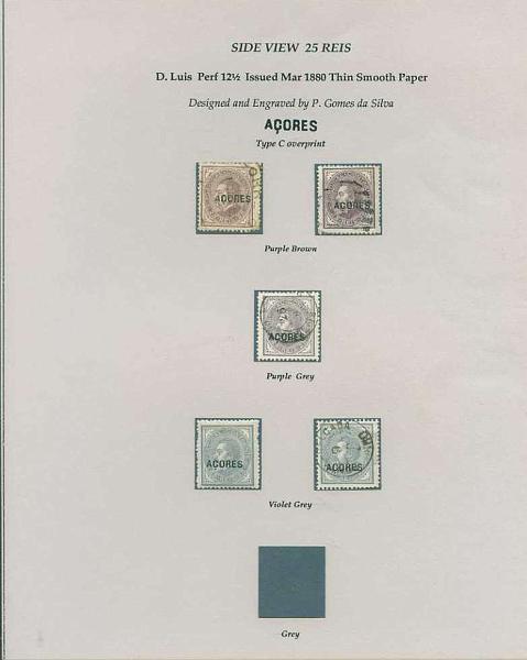20Lis_1166.jpg -     Lote:     1166             Descrição:     1880/81 - D. Luís I de perfil. Selos  do Continente com sobrecarga Açores. CE32/35. Estudo especializado composto por 11 folhas de exposição com estudo dos selos desta emissão. Lote a ver.         Lote        Valor Base:     &euro; 600,00     Valor Venda:     &euro;      