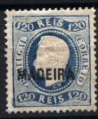 20Lis_1180.jpg -     Lote:     1180             Descrição:     1868 - D. Luís I, fita curva, denteados. CE12, 120 reis azul, com charneiras coladas no verso. Valor de catálogo &euro; 197,00.         **        Valor Base:     &euro; 40,00     Valor Venda:     &euro;      