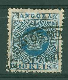 20Lis_1199.jpg -     Lote:     1199             Descrição:     1870/77 - Tipo Coroa. CE5, 40 reis azul, papel fino, denteado 12.5, obliterado com carimbo Correio de Moçamedes. Valor de catálogo &euro; 194,53.         O        Valor Base:     &euro; 50,00     Valor Venda:     &euro;      