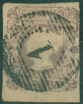 20Lis_972.jpg -     Lote:     972             Descrição:     1853 - D. Maria II. CE4, 100 reis lilás malva. Três margens curtas e uma larga. Valor de catálogo &euro; 3.170,00.         O        Valor Base:     &euro; 230,00     Valor Venda:     &euro;      