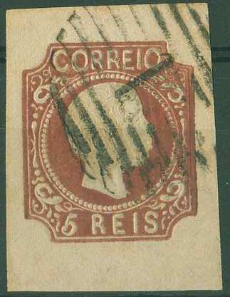 20Lis_979.jpg -     Lote:     979             Descrição:     1856/58 - D. Pedro V. Cabelos anelados. CE10, 5 reis castanho vermelho, com margens de luxo.         O        Valor Base:     &euro; 45,00     Valor Venda:     &euro;      