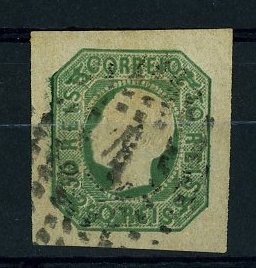 20Lis_992.jpg -     Lote:     992             Descrição:     1862/64 - D. Luís I. CE17, 50 reis verde azul com margens largas. MB.         O        Valor Base:     &euro; 20,00     Valor Venda:     &euro;      