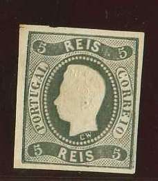 20Lis_999.jpg -     Lote:     999             Descrição:     1866/67 - D. Luís I, fita curva, não denteados. CE19, 5 reis preto. Valor de catálogo &euro; 534,00.         ***        Valor Base:     &euro; 50,00     Valor Venda:     &euro;      