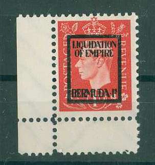 20Lis_1634.jpg -     Lote:     1634             Descrição:     Inglaterra - Rei George VI, 1p vermelho, falso, novo, canto esquerdo de folha, com sobrecarga também falsa, aposta pelos serviços de propaganda alemães, respeitante à queda do Império Britânico. Raro.        ***        Valor Base:     &euro; 34,00     Valor Venda:     &euro;      