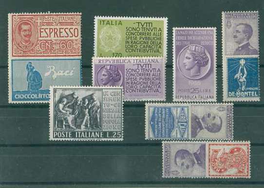 20Lis_1638.jpg -     Lote:     1638             Descrição:     Itália - Lote de oito selos novos com banda publicitária e propaganda política. Quatro de grande raridade dos anos 20 do século passado.         ***        Valor Base:     &euro; 65,00     Valor Venda:     &euro;      
