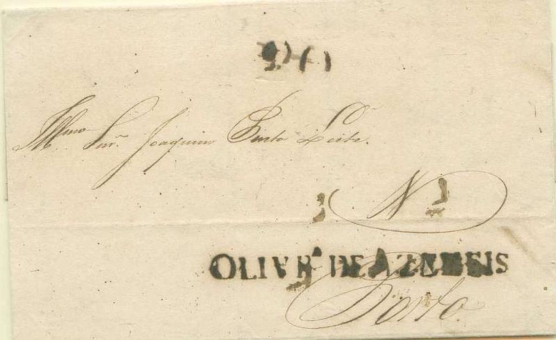 22Lis_0053.jpg -     Lote:    53            Portugal       Descrição:      Oliveira de Azeméis &mdash;   A sépia GM OAZ1 em carta datada de 22.06.1849 para o Porto, com o porte batido a sépia de 20 reis. B.        Carta       Valor Base:     &euro; 42,00     Valor Venda:     Retirado     