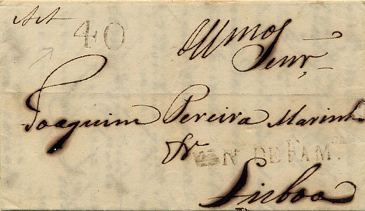22Lis_0069.jpg -     Lote:    69            Portugal       Descrição:      Vila Nova de Famalicão &mdash;   A sépia, GM VNF1 em carta datada de Vila Nova de Famalicão (04.09.1851) para o Porto, com o porte de 40 reis batido a sépia.        Carta       Valor Base:     &euro; 10,00     Valor Venda:     Retirado     