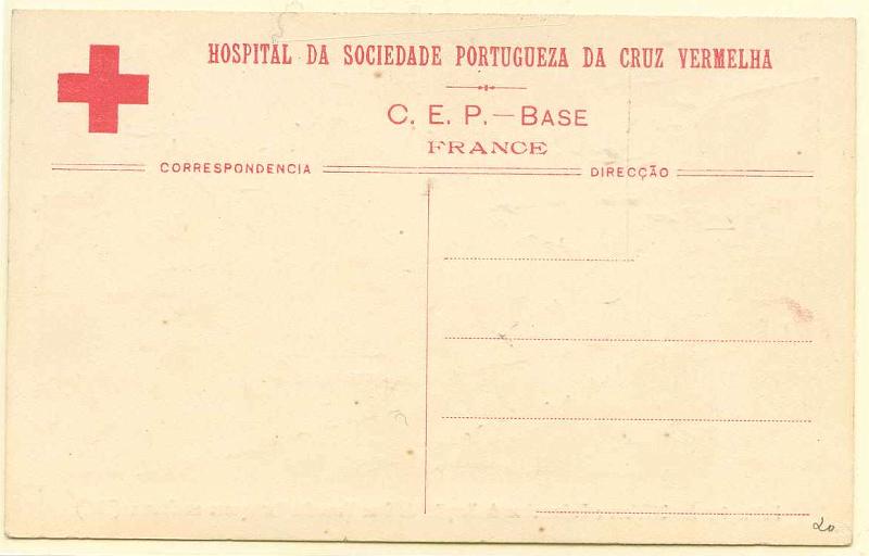22Lis_0393.jpg -     Lote:    393            Portugal       Descrição:         1916 &mdash; Corpo Expedicionário Português. Hospital da Sociedade Portuguesa da Cruz Vermelha. OM CEP6. Novo.        IN       Valor Base:     &euro; 10,00     Valor Venda:     &euro; 10,00     