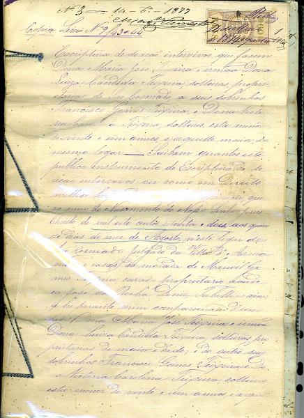 22Lis_0707.jpg -     Lote:    707                   Descrição:         1877 &mdash; Processo datado de 14.06.1877, com folhas de papel selado de 60 reis + folhas de papel comum seladas com estampilhas de 60 reis. Lote a ver.        DOC       Valor Base:     &euro; 10,00     Valor Venda:     Retirado     