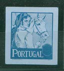 22Lis_0968.jpg -     Lote:    968            Portugal       Descrição:         1937/40 &mdash; Costumes Portugueses (1.ª emissão). Desenhos de Raquel Roque Gameiro. Tipo IX (Ribatejo). Prova em azul sobre papel porcelana azul, sem impressão de taxa. OM2224.        PRV       Valor Base:     &euro; 15,00     Valor Venda:     &euro; 22,00     