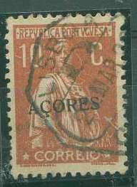 22Lis_1070.jpg -     Lote:    1070            Açores       Descrição:         1912/13 &mdash; Ceres, com sobrecarga Açores. CE158, 10C., denteado 12x11 &frac12;, com sobrecarga falsa.        O       Valor Base:     &euro; 8,00     Valor Venda:     Retirado     
