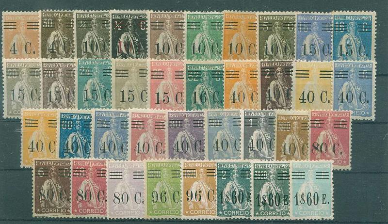 22Lis_1300.jpg -     Lote:    1300            Portugal       Descrição:         1928/29 &mdash; Ceres, com sobretaxa. CE451/87. Série completa. Selos com e sem charneira. Valor de catálogo &euro; 302,00.        **       Valor Base:     &euro; 40,00     Valor Venda:     &euro; 55,00     