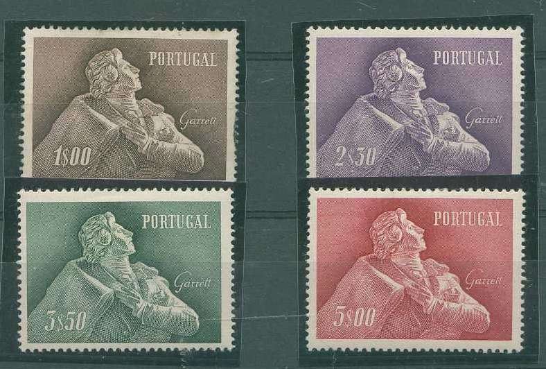 22Lis_1344.jpg -     Lote:    1344            Portugal       Descrição:         1957 &mdash; Almeida Garrett. CE827/830. Série completa. Valor de catálogo &euro; 159,00.        **       Valor Base:     &euro; 30,00     Valor Venda:     &euro; 30,00     