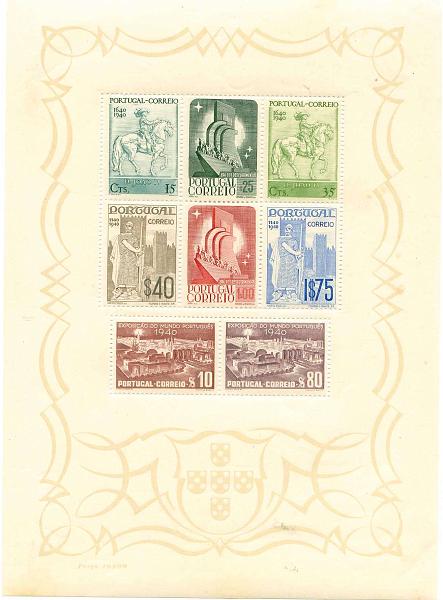 22Lis_1371.jpg -     Lote:    1371            Portugal       Descrição:         1940 &mdash; Centenários da Fundação e Restauração de Portugal. CE BLC2. Valor de catálogo &euro; 246,00.        BLC**       Valor Base:     &euro; 30,00     Valor Venda:     &euro; 36,00     