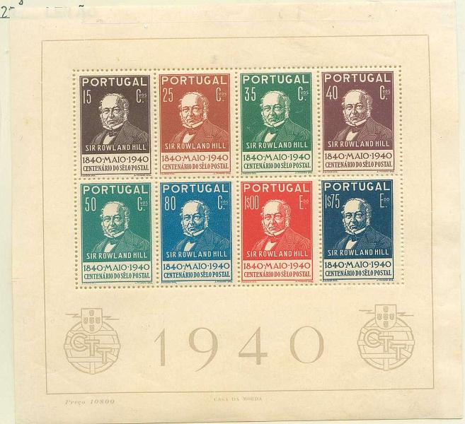 22Lis_1373.jpg -     Lote:    1373            Portugal       Descrição:         1940 &mdash; Centenário do Selo Postal. CE BLC3. Muito ligeiro sinal de charneira. Valor de catálogo &euro; 136,00.        BLC**       Valor Base:     &euro; 18,00     Valor Venda:     &euro; 18,00     