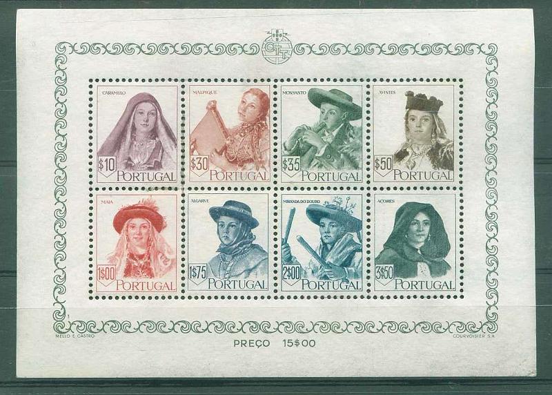 22Lis_1385.jpg -     Lote:    1385            Portugal       Descrição:         1947 &mdash; Costumes Portugueses (2.ª emissão). CE BLC13. Valor de catálogo &euro; 468,00.        BLC***       Valor Base:     &euro; 65,00     Valor Venda:     &euro; 100,00     