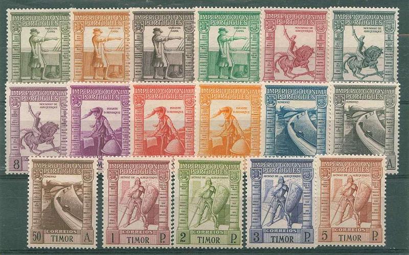 22Lis_1648.jpg -     Lote:    1648            Timor       Descrição:         1938 &mdash; Império Colonial Português. CE227/243. Série completa. Valor de catálogo &euro; 139,90.        **       Valor Base:     &euro; 32,00     Valor Venda:     &euro; 32,00     