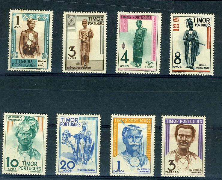22Lis_1650.jpg -     Lote:    1650            Timor       Descrição:         1948 &mdash; Tipos Indígenas. CE261/68. Série completa. Valor de catálogo &euro; 94,45.        **       Valor Base:     &euro; 18,00     Valor Venda:     Retirado     