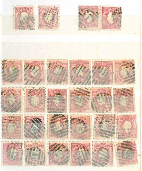 22Lis_1703.jpg -     Lote:    1703            Portugal       Descrição:         Classificador com marcofilia diversa: numéricos, ovais, nominativos, circulares tipo 1890, ferroviários, etc., desde emissões D. Luís I até emissões Ceres. Lote a ver.        Lote       Valor Base:     &euro; 100,00     Valor Venda:     &euro; 100,00     