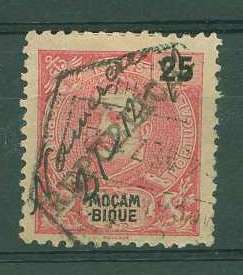 22Lis_1872.jpg -     Lote:    1872            Moçambique       Descrição:         Marcas manuscritas. 1911 &mdash; D. Carlos I Mouchon com sobrecarga República. CE108, 25 reis carmim, com obliteração manuscrita a preto de "NAMEZEZE / 21-12-12". MB e MR.        O       Valor Base:     &euro; 50,00     Valor Venda:     &euro; 50,00     