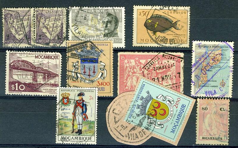 22Lis_1892.jpg -     Lote:    1892            Moçambique       Descrição:         Marcofilia diversa. Lote de 11 selos, com carimbos diversos de: João Belo, Vila Bocage, Vila Gouveia, Vila Pery, Vilanculos, Vila Fontes, etc. Lote a ver.        Lote       Valor Base:     &euro; 4,00     Valor Venda:     Retirado     