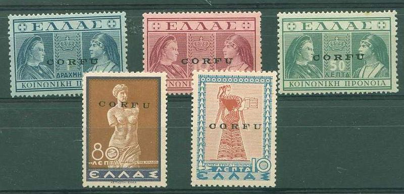 22Lis_2025.jpg -     Lote:    2025                   Descrição:      Corfu &mdash; Grécia.   Conjunto de 5 selos Yv24, 29, 34, 35 e 36. Valor de catálogo &euro; 200,00.        ***       Valor Base:     &euro; 50,00     Valor Venda:     Retirado     