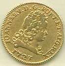 22Lis_2051.jpg -     Lote:    2051                   Descrição:      Portugal.   Moedas em ouro. 1723 &mdash; D. João V. &frac12; Escudo em Ouro. MBC. AG109.1.        MD       Valor Base:     &euro; 250,00     Valor Venda:     Retirado     