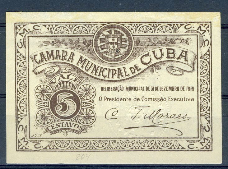 22Lis_2070.jpg -     Lote:    2070                   Descrição:         Cuba (Câmara Municipal). 6C castanho escuro, MA804. Nova.        CDL       Valor Base:     &euro; 6,00     Valor Venda:     &euro; 6,00     