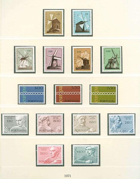 22Lis_2103.jpg -     Lote:    2103                   Descrição:      Portugal.   1971/1980 &mdash; CE1091/1501. Colecção montada em folhas Lindner, com séries completas, sem charneira + 20 blocos CE BLC15/34. Valor de catálogo &euro; 1.499,80.        Lote       Valor Base:     &euro; 150,00     Valor Venda:     &euro; 260,00     